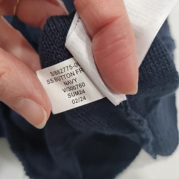 Banana Republic Sweater Womens Large Navy Linen Button Front Cardigan Dolman - Picture 7 of 8